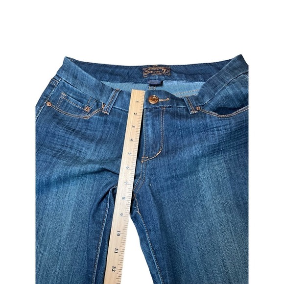 Seven 7 Jeans Women's SZ 29 Blue Denim Crystal Bootcut Leg Dark Wash Low Rise - Picture 5 of 6